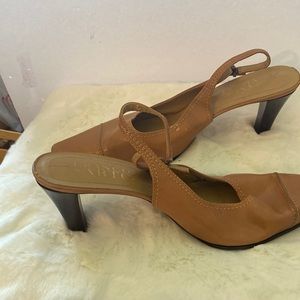 Tan Low heel women shoe